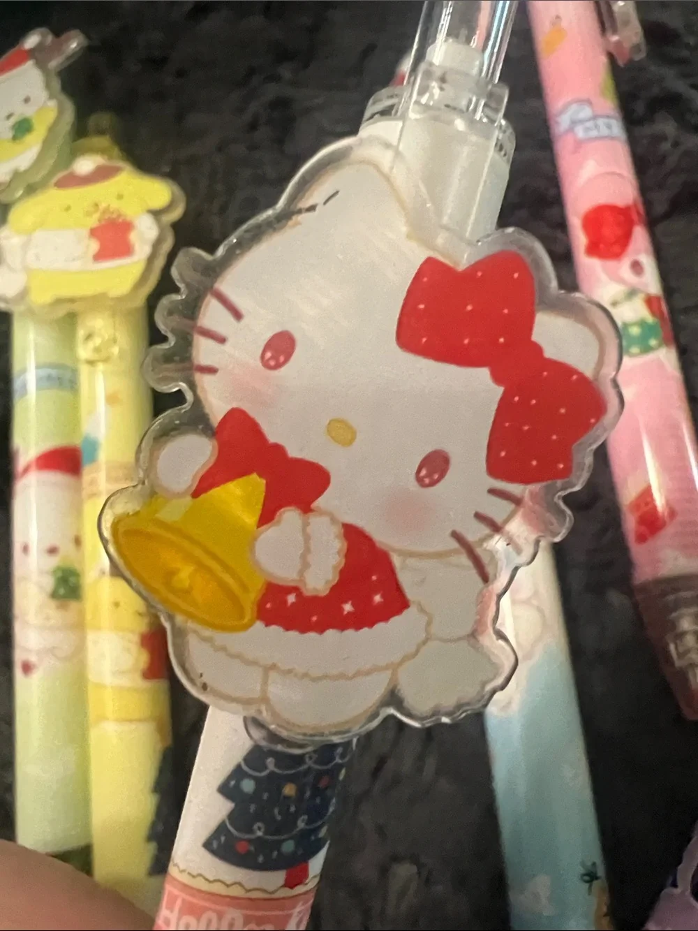 Set of 6 holiday Sanrio character pens - Christmas in July!